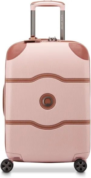 DELSEY PARIS Chatelet Air 2.0 Hardside Luggage with Spinner Wheels, Blush Pink, Carry on 20 Inch