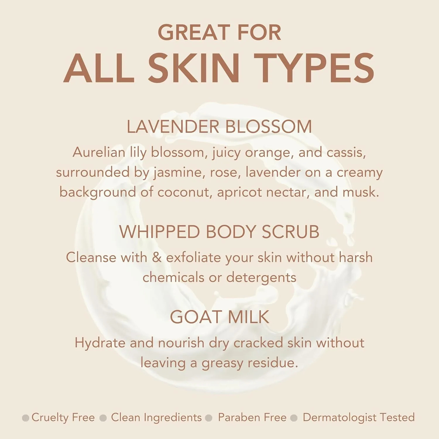 Dionis Goat Milk Skincare Lavender Scented Whipped Body Scrub & Lotion Gift Set - Gentle Chamomile Blended Exfoliating Sugar Scrub & Hydrating Body Cream Set, 6 oz & 8.5 oz