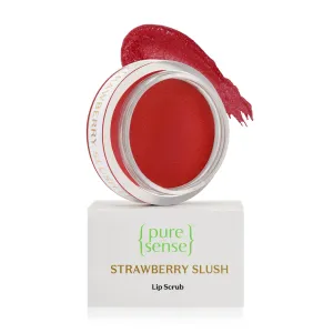 dj Pure-Sense Strawberry Slush Lip Plumping Mask for Sensitive, Dry, Chapped & Pigmented Lips with Coffee Oil | Vitamin A & E | Shea Butter | Almond & Olive Oil for Nourished & Moisturised Lips | 5g