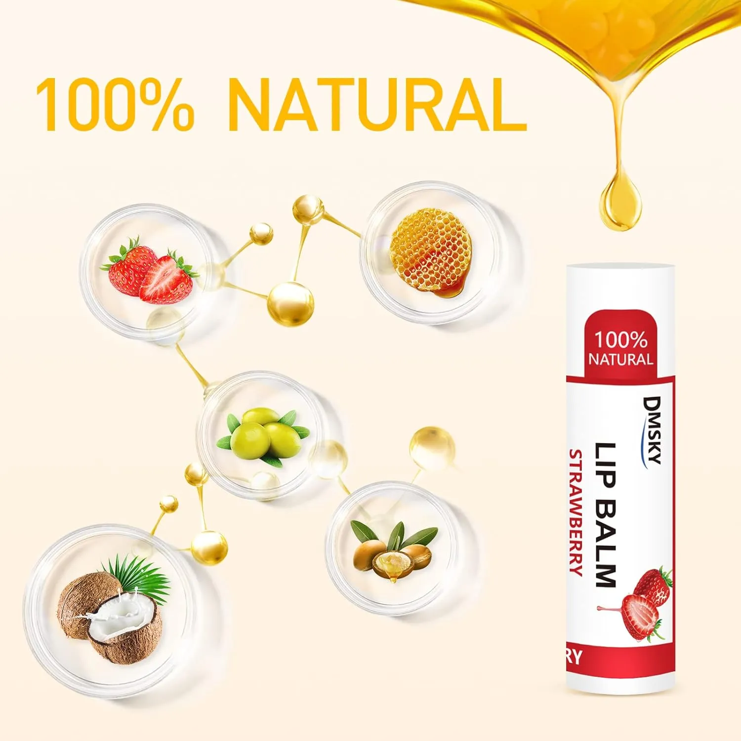 DMSKY Lip Balm Bulk 108 Pack, Lip Balm Hydrating with Vitamin E and Coconut Oil 12 Flavors, Lip Moisturizer Treatment - Party Favors Bulk Gift