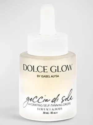 DOLCE GLOW Goccia De Sole Hydrating Tanning Drops Face And Body, 1 oz.