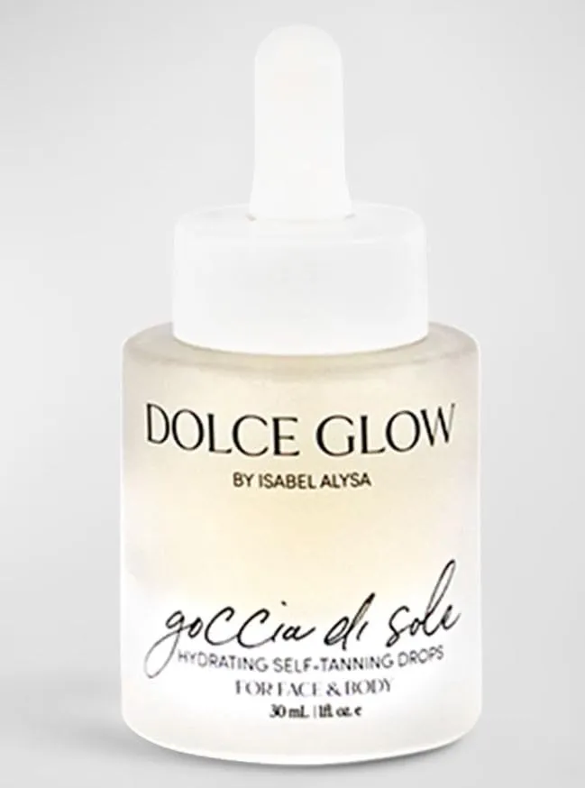 DOLCE GLOW Goccia De Sole Hydrating Tanning Drops Face And Body, 1 oz.