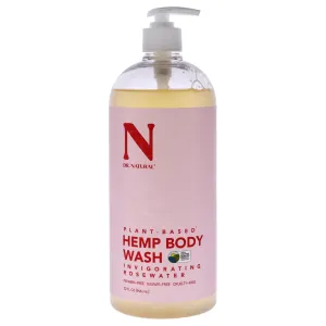 Dr. Natural Hemp Body Wash, Rose, 32 oz - Pure Plant-Based Body Wash - Deep Cleansing and Moisturizing with Organic Shea Butter - Enriched with Hemp Seed Oil - Suitable for Sensitive Skin