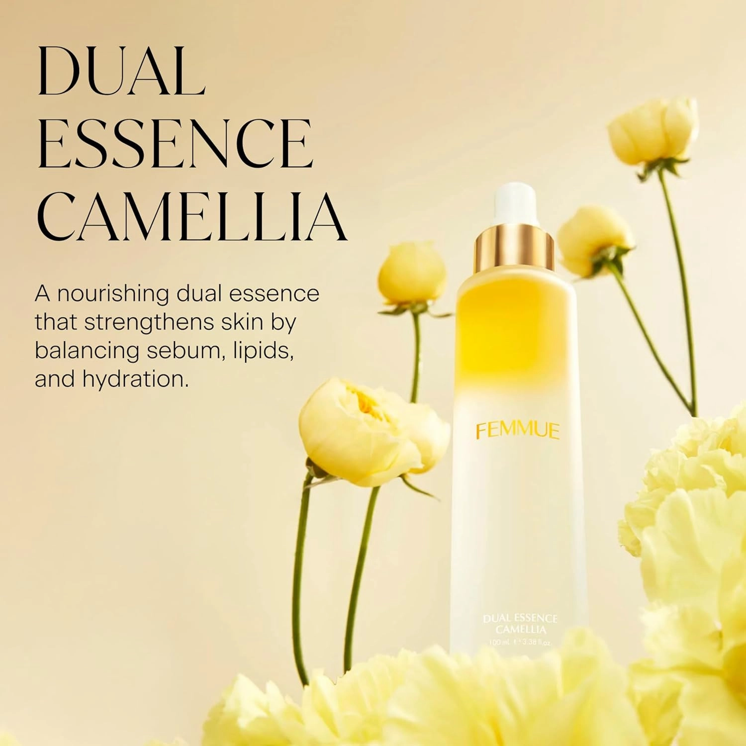 Dual Essence Camellia Hydrating Face Toner Mist (3.38 oz) | Light & Refreshing Facial Moisturizer | Korean Skincare