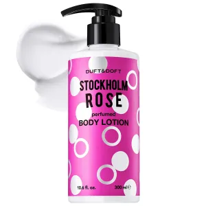 DUFT&DOFT Stockholm Rose Moisturizing & Perfumed Body Lotion To Nourish Dry Skin - Refreshing Lightweight Texture - Healing Lotion With Coconut Oil And Camillia Seed Oil, 10.6 fl.oz.