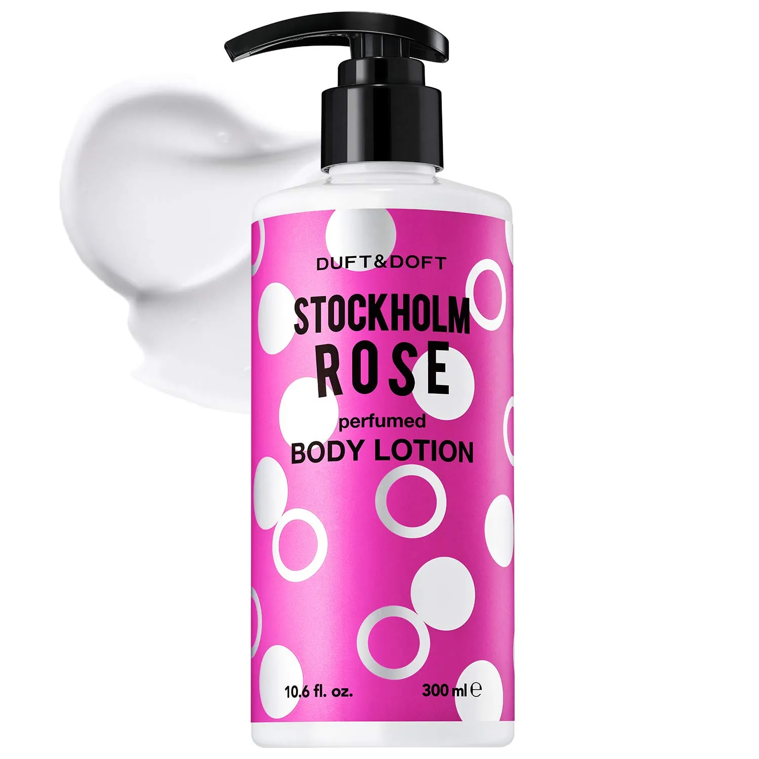 DUFT&DOFT Stockholm Rose Moisturizing & Perfumed Body Lotion To Nourish Dry Skin - Refreshing Lightweight Texture - Healing Lotion With Coconut Oil And Camillia Seed Oil, 10.6 fl.oz.
