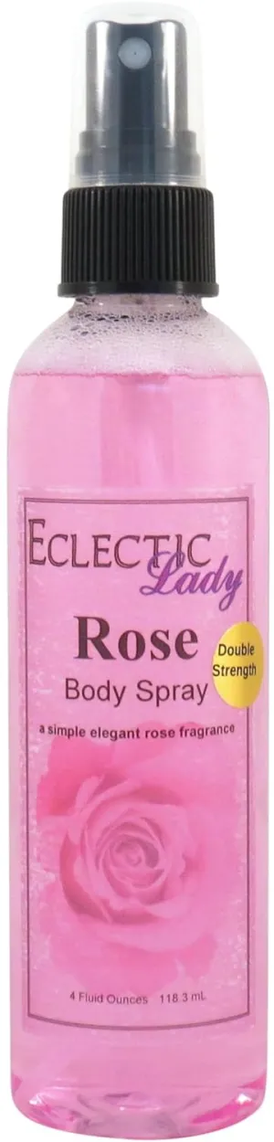 Eclectic Lady Rose Body Spray, Double Strength, 4 ounces, Body Mist for Women with Clean, Light & Gentle Fragrance, Cologne with Soft, Subtle Aroma For Daily Use