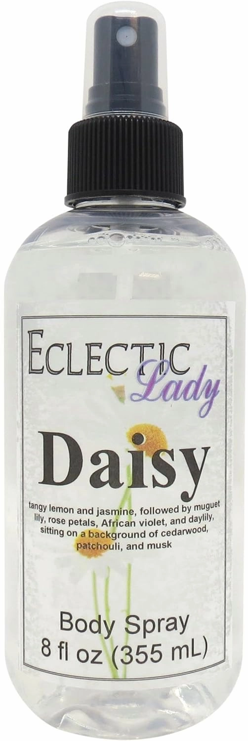Eclectic Lady Daisy Body Spray, Double Strength, 16 ounces, Body Mist for Women with Clean, Light & Gentle Fragrance, Cologne with Soft, Subtle Aroma For Daily Use