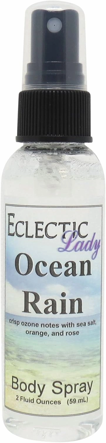 Eclectic Lady Ocean Rain Body Spray, Double Strength, 8 ounces, Body Mist for Women with Clean, Light & Gentle Fragrance, Cologne with Soft, Subtle Aroma For Daily Use