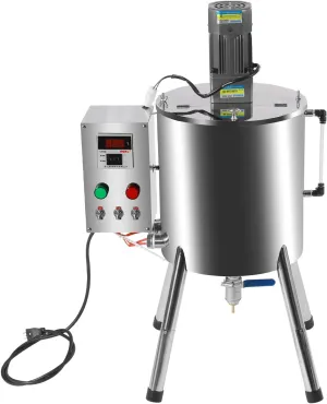 Electric Paste Liquid Filling Machine 120W 110V, 15L Large Capacity Mixing Filling Machine with Heating Function, Adjustable Lipstick Candle Bottle Filler, Manual Filling