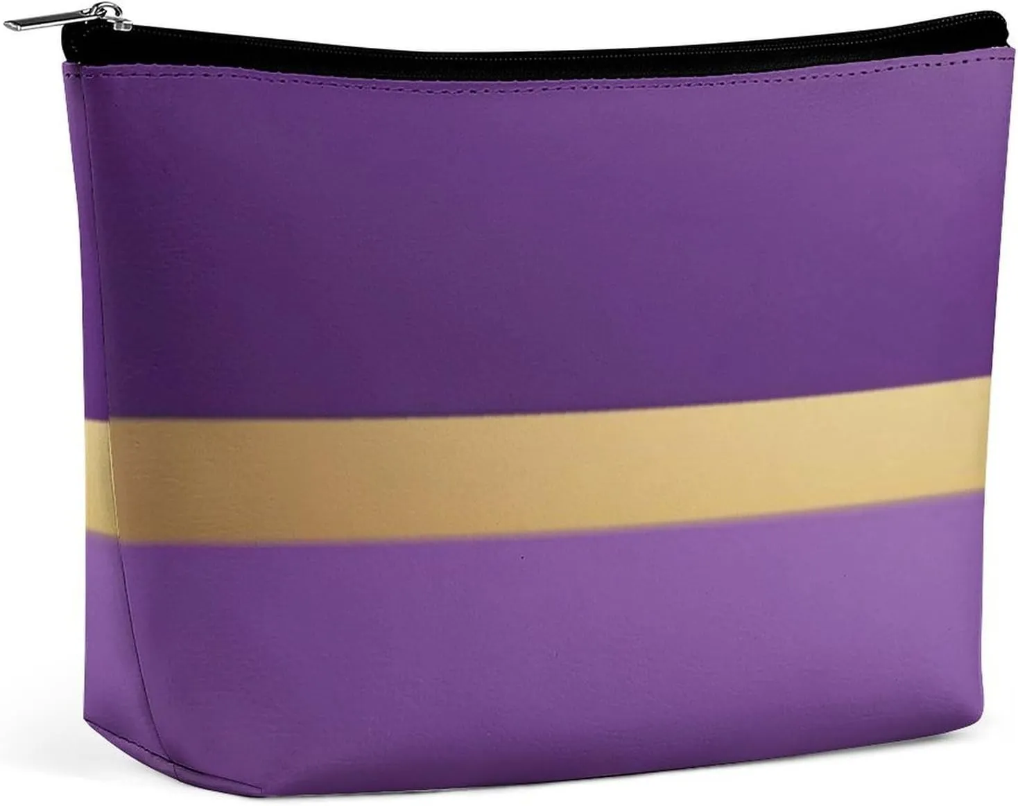 Elegant Makeup Bag, Elegant Royal Purple and Gold Cosmetic Bag Large Capacity Pouch Portable Organizer for Men & Women