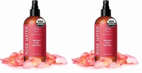 Eve Hansen Organic Rose Water Spray for Face | Huge 8 oz Moroccan Rosewater Face Toner and Makeup Setting Spray | Soothing Neck and Face Mist to Reduce Eye Puffiness, Dark Circles and Redness