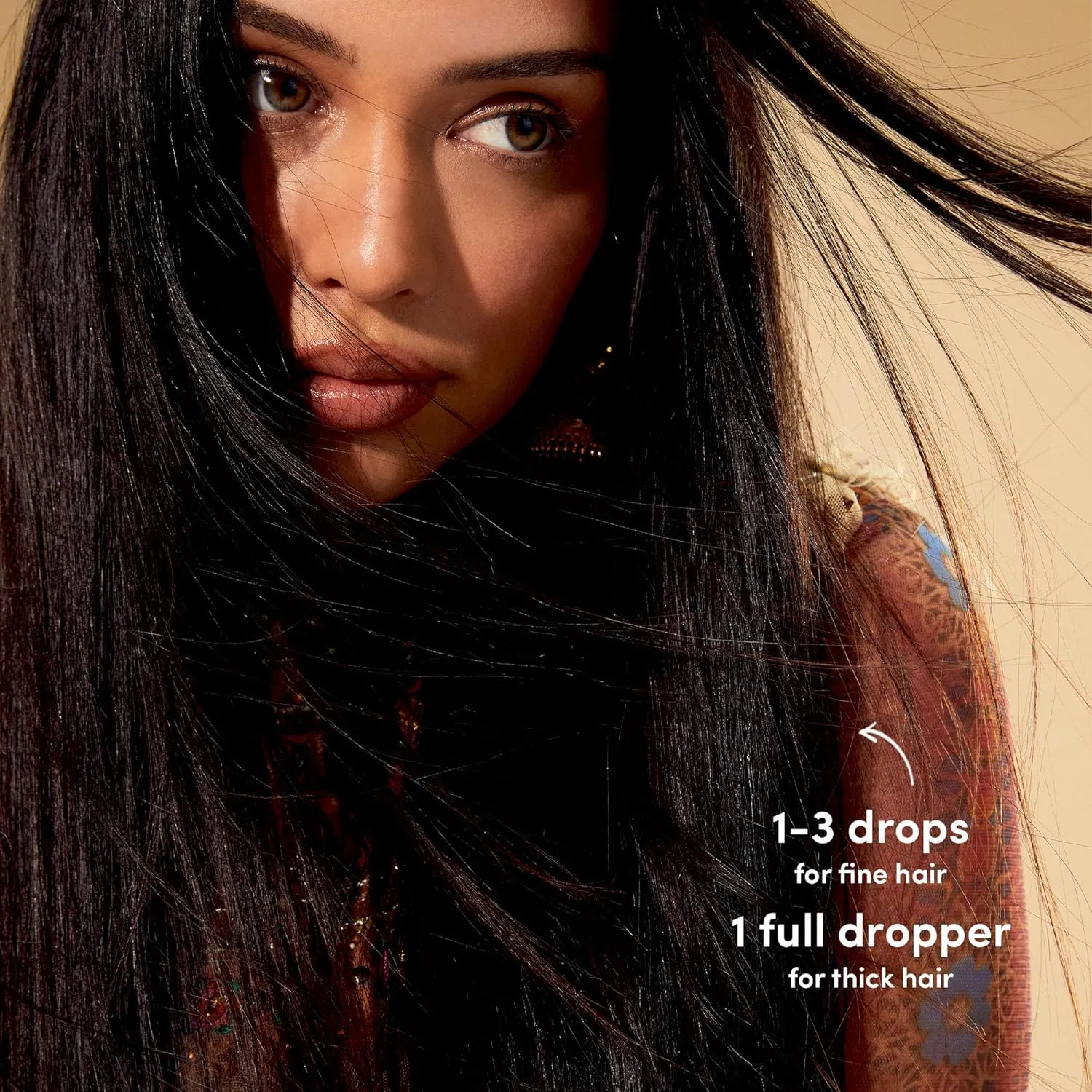 Fable and Mane MahaMane Smooth & Shine Hair Serum - Protective Oil Treatment for Dry, Damaged Hair. 1.8FL oz