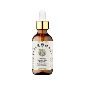 Fable and Mane MahaMane Smooth & Shine Hair Serum - Protective Oil Treatment for Dry, Damaged Hair. 1.8FL oz