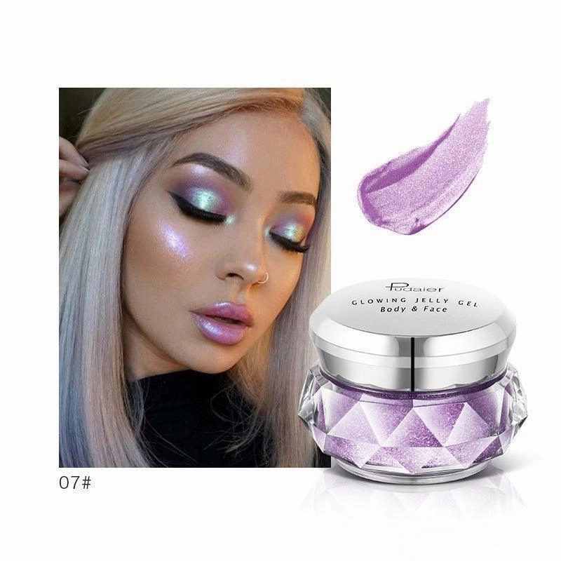 Face Highlighter Jelly Gel Mermaid Eyeshadow Glow Body Glitte
