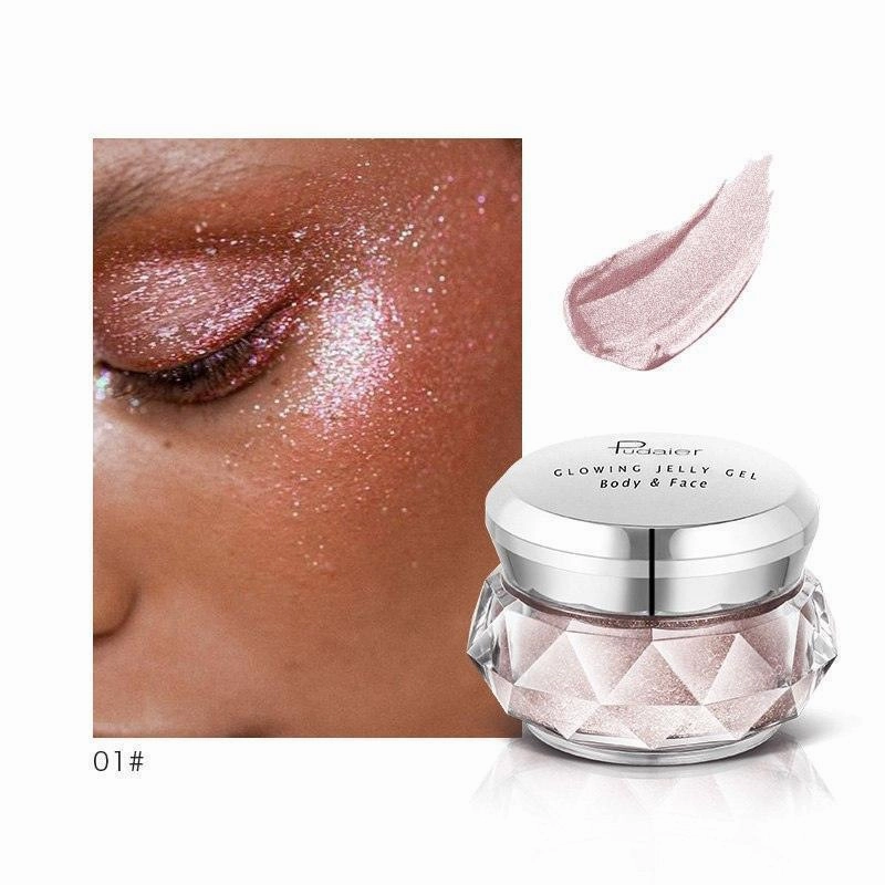 Face Highlighter Jelly Gel Mermaid Eyeshadow Glow Body Glitte