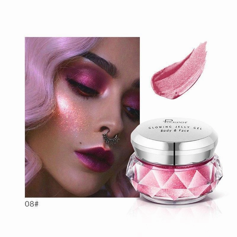 Face Highlighter Jelly Gel Mermaid Eyeshadow Glow Body Glitte