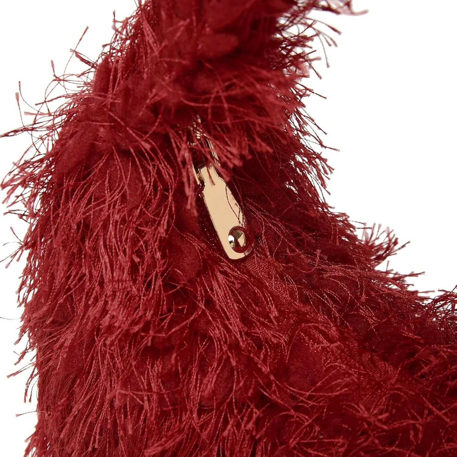 Faux Fur Fluffy Hobo Bag Furry Handbag Purse Y2K Fuzzy Tote Bag,Trendy Cute Plush Purse for Women