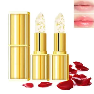 Filgaentrme Lipstick, Clear Lipstick that Changes Color, Hardpointing Ph Color Changing Lip stick, Transferproof Color-Changing Lip Stick, Moisturizing Long Lasting 24 Hours, for Woman (2pcs)