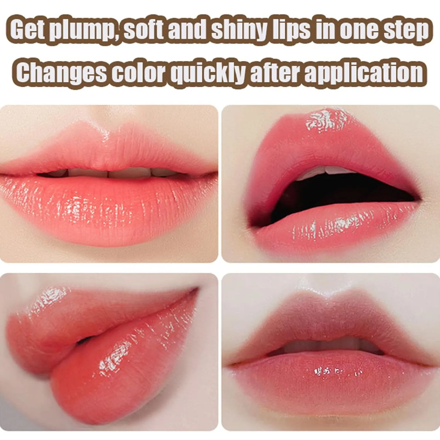 Filgaentrme Lipstick, Hardpointing Color Changing Lipstick, Gold Crystal Color Changing Lipsticks (#B,2PCS)