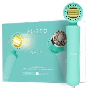 FOREO PEACH 2 IPL Hair Removal Device - Fast & Pain free Permanent Hair Removal - For Full Body & Face - Skin Cooling System - Silicone Shield - Alternative to Laser Hair Removal - Customizable