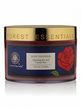 Forest Essentials Body Polisher Hydrating Sea Salt Crystal Rose 300 gm By IndianMedicalStore