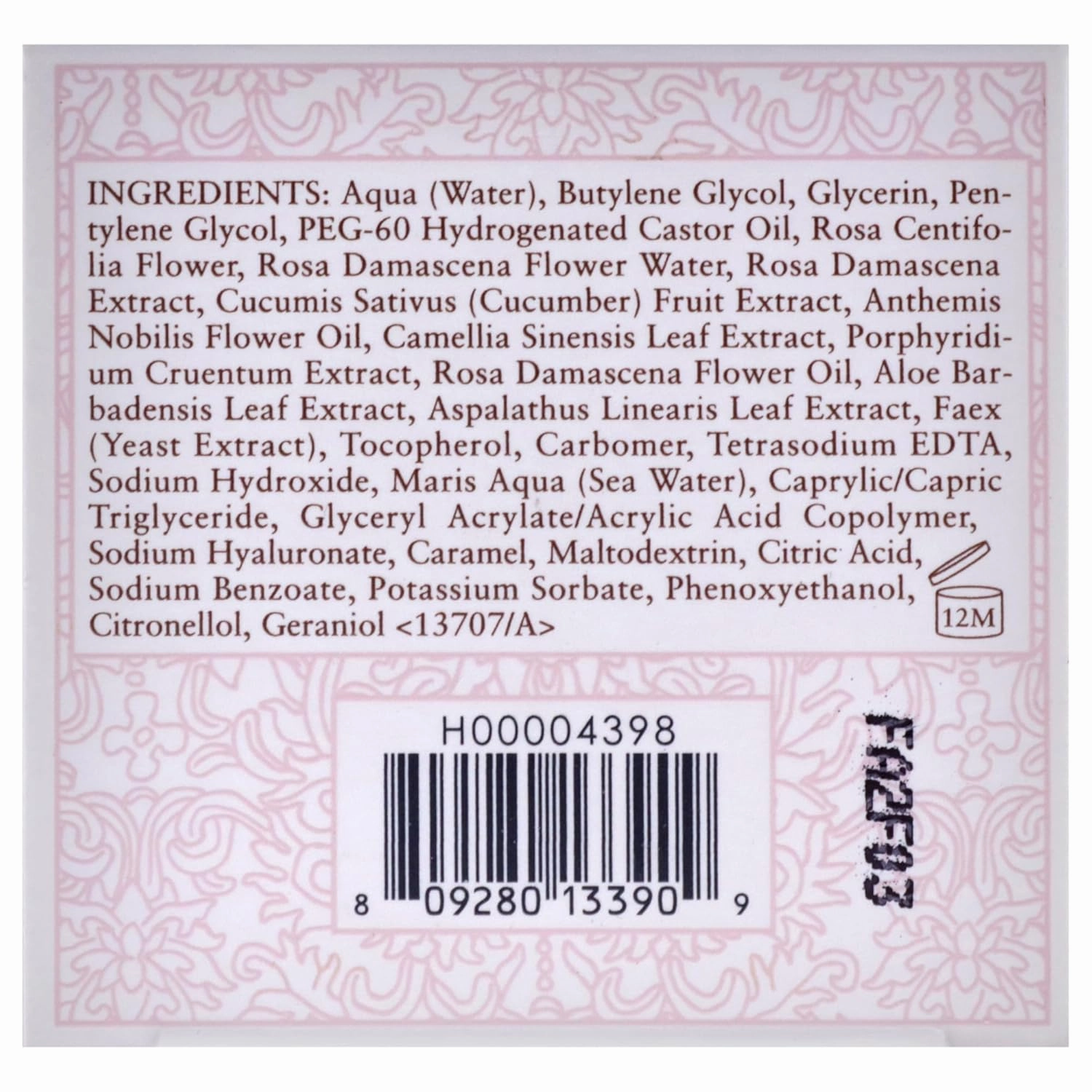 Fresh Rose Face Mask Mask Women 1 oz