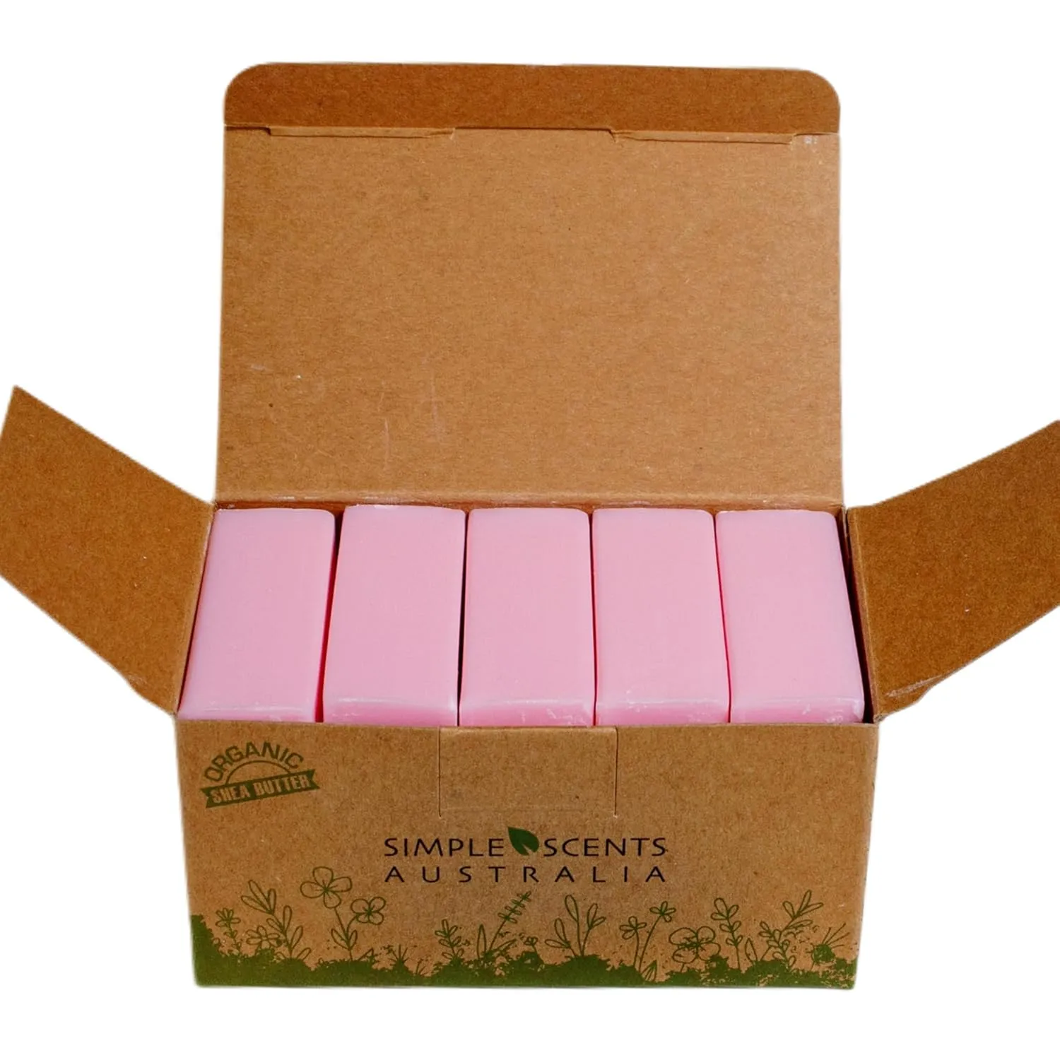 Garden Rose Scented Natural Soap Bars (5 Bars), 3.5oz Moisturizing French Triple Milled Soap Bars Enriched with Shea Butter - Pure Plant Oil Bath & Body