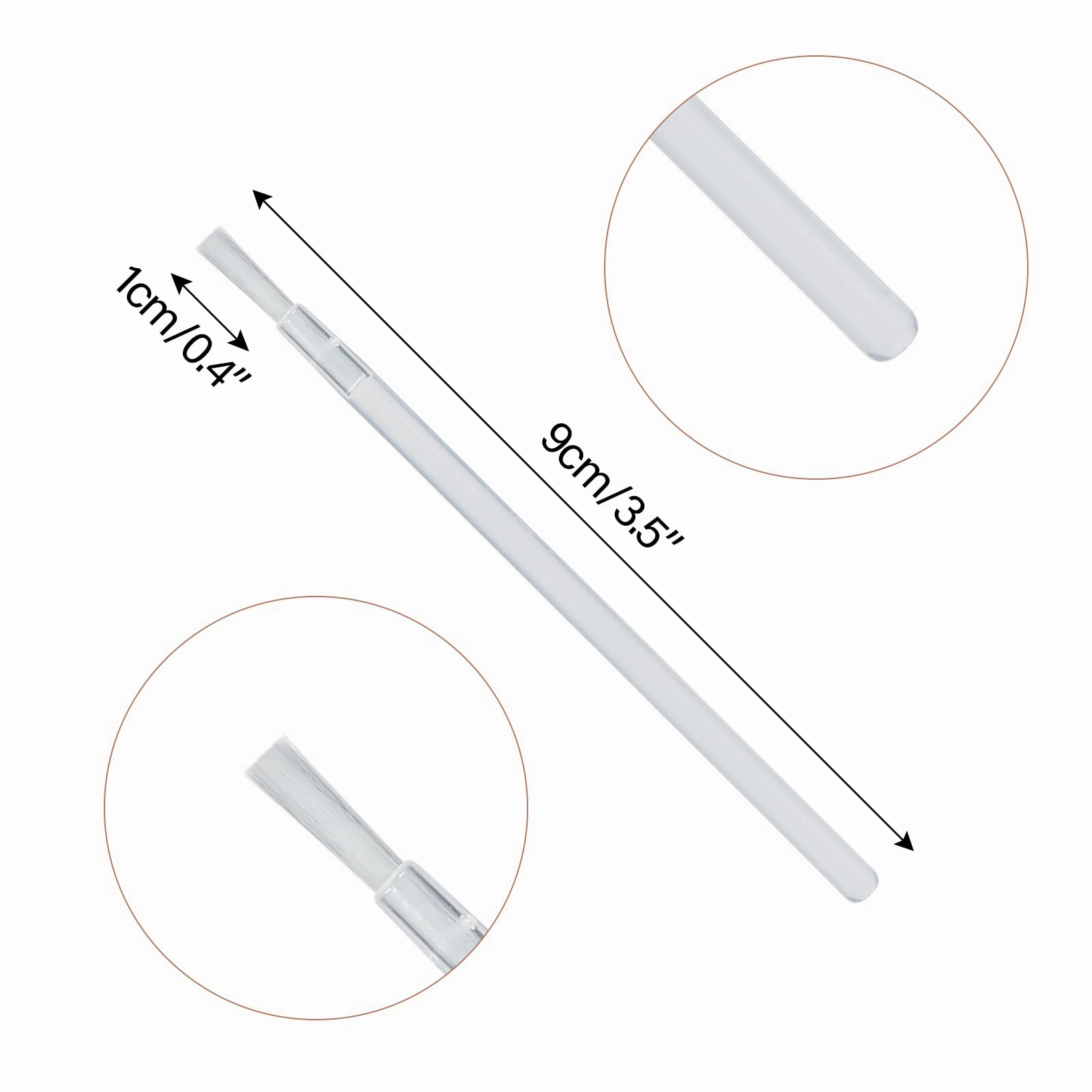 GCQQ 100PCS Disposable Lip Brushes, Clear Lipstick Applicator, Lip Wands Makeup Beauty Tool Kits PYO Cookie Paint Brush (Clear)
