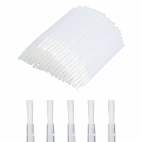 GCQQ 100PCS Disposable Lip Brushes, Clear Lipstick Applicator, Lip Wands Makeup Beauty Tool Kits PYO Cookie Paint Brush (Clear)