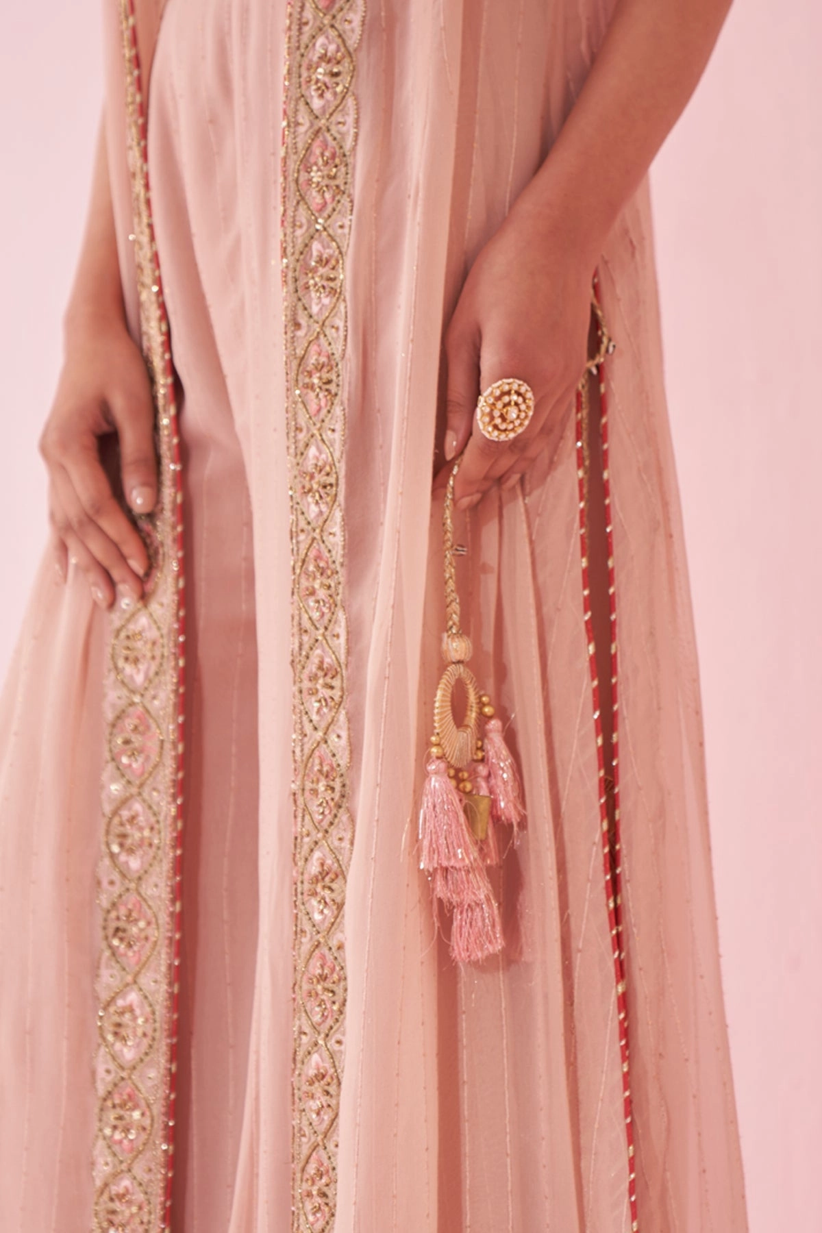 GEHNA BLUSH PINK SHARARA SET