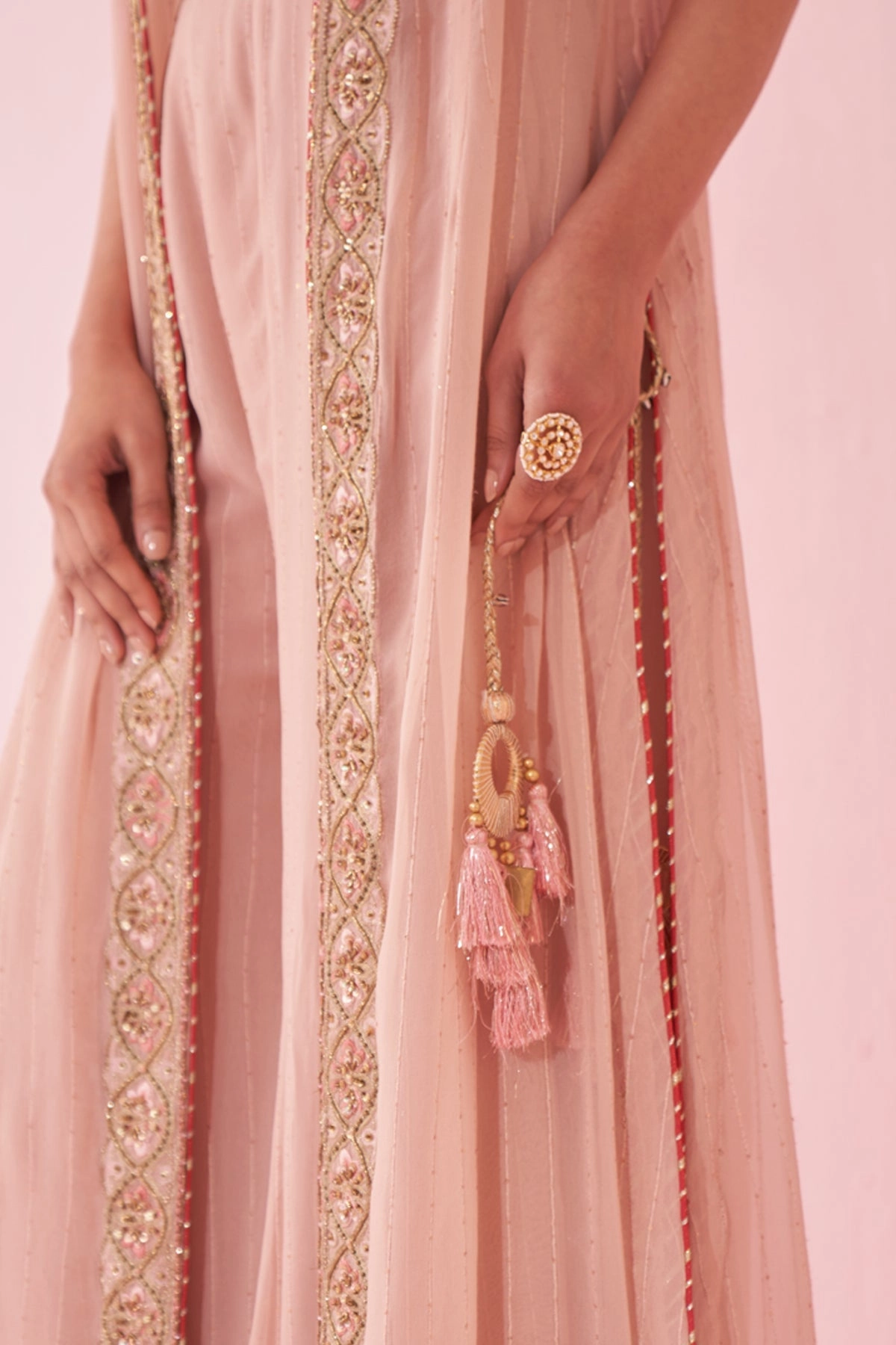 GEHNA BLUSH PINK SHARARA SET