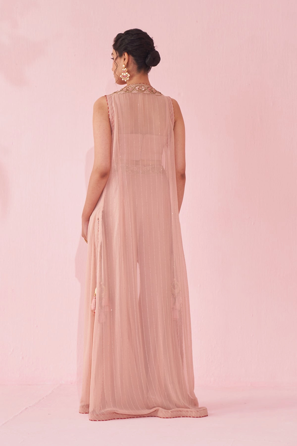 GEHNA BLUSH PINK SHARARA SET