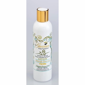 Grecian Organic Goat Milk Lotion for Women Vanilla Scent - Luxurious, Nourishing & Hydrating, 81% Organic with Aloe, Coconut Oil, Honey