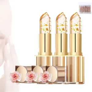 Hardpointing Color Changing Lipstick, Remainder Lip stick, Transferproof Color Changing Lipstain,Gold Ph Lipstick Changing,Long Lasting 24 Hours Moisturizing Glossy Shine (3)