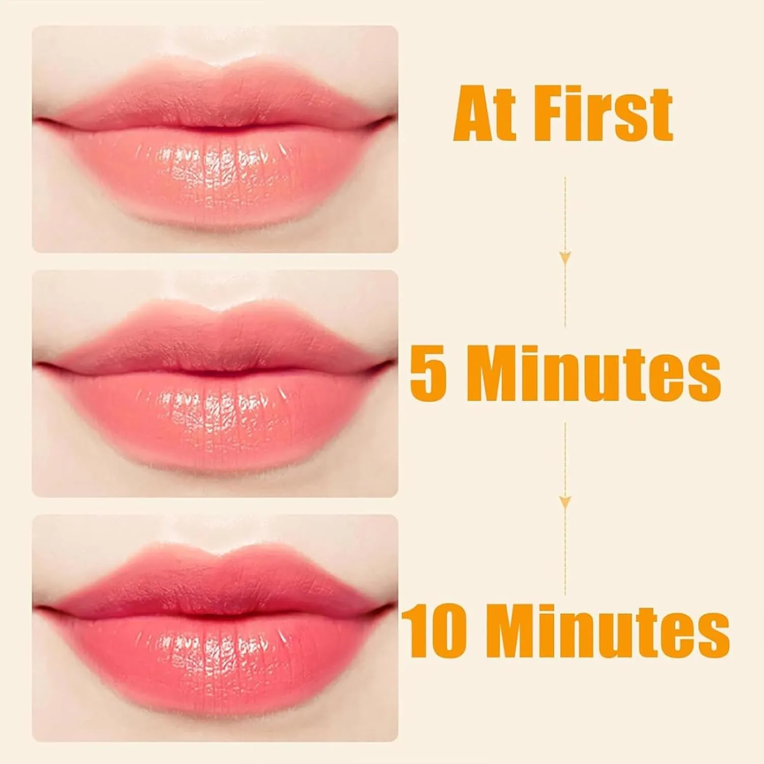 Hardpointing Color Changing Lipstick, Transferproof Color-Changing Lipstick, Gold Foil Moisturizing Gloss Lip Deep Nourishment, Transparent Change Lip Balm Long Lasting 24 Hours for Women (2pcs)