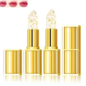 Hardpointing Color Changing Lipstick,Transferproof Color Changing Lipstick, Long Lasting 24 Hours Moisturizing Glossy Shine Lip Gloss,Deep Nourishment (2PCS)