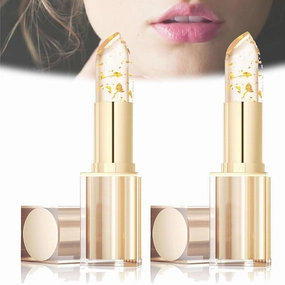 Hardpointing Color Changing Lipstick, Transferproof Color Changing Lipstick, Auto-Tints on Contact(Gold,2)