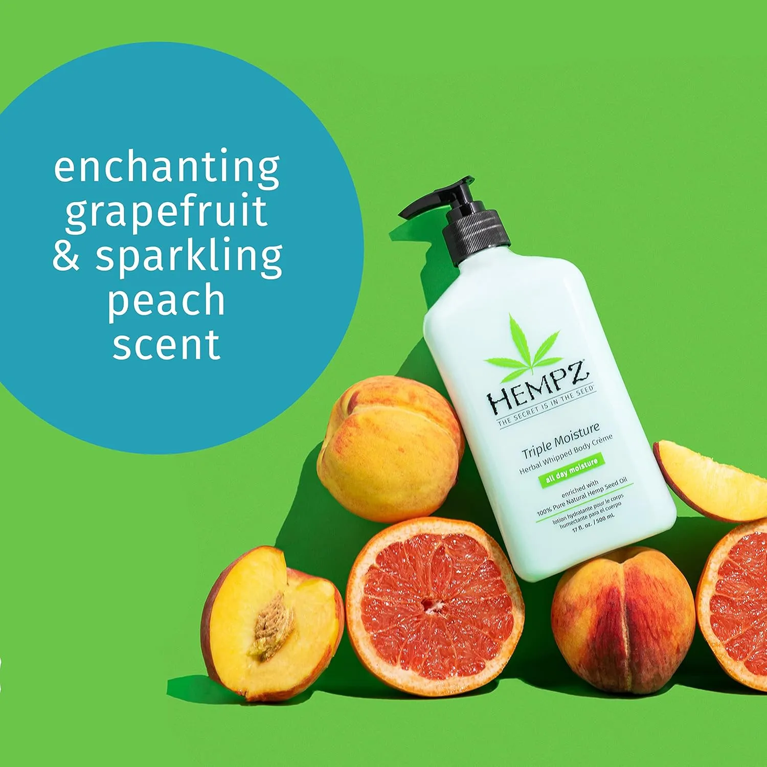 Hempz Triple Moisture Herbal Whipped Body Crème Lotion Moisturizer, 17 Fl Oz (Pack of 2)