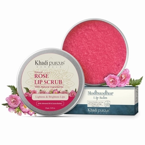 Herbals Madhuadhar Rose Lip Scrub For Lightening, Brightening | Natural Lip Brightening Scrub | Women & Men (10 Gm)