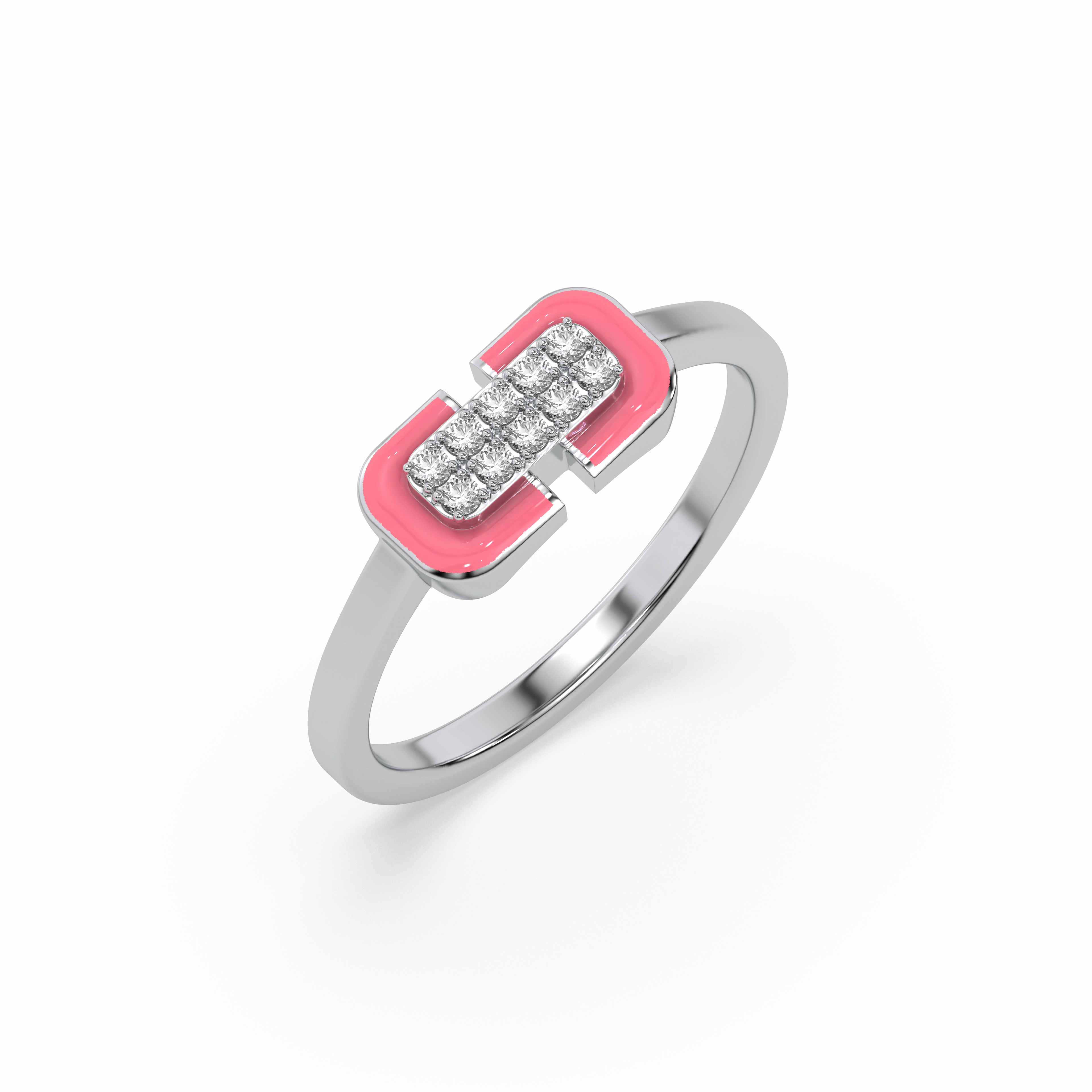 Hot Blush Pink - Lab Diamond Fashion Ring