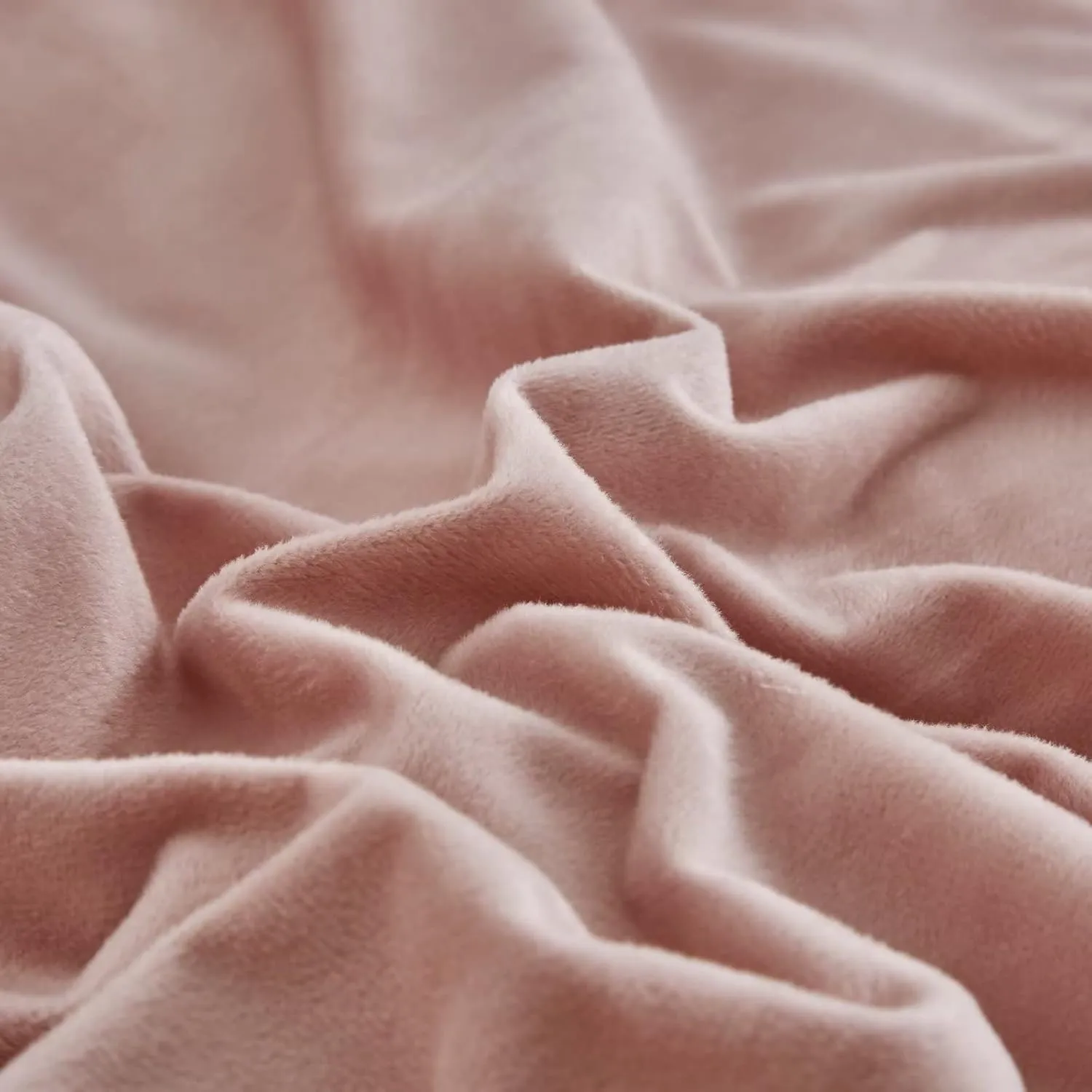 Houseri Velvet Pink Comforter Set Fluffy Light Bedding Sets King Blush Flannel Women Furry Dusty Sherpa Comforters Warm Fuzzy Blanket, King(90''*104''-Comforter)