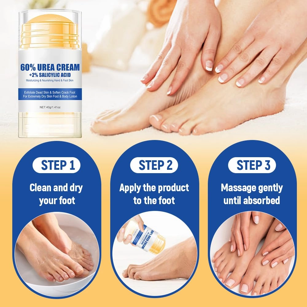 Hydrating and Anti-Cracking Foot Cream,Intensive Foot Repair Cream Hand Care Stick Beauty Heel Balm Stick,Callus Remover Anti-Cracking Formula Foot Lotion for Moisturizing Skin (A Set, 40g)