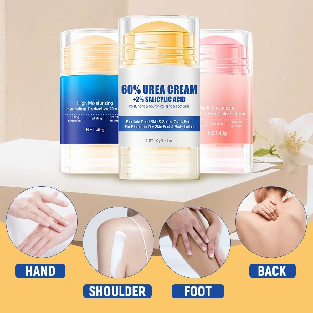 Hydrating and Anti-Cracking Foot Cream,Intensive Foot Repair Cream Hand Care Stick Beauty Heel Balm Stick,Callus Remover Anti-Cracking Formula Foot Lotion for Moisturizing Skin (Blue/3pcs, 40g)