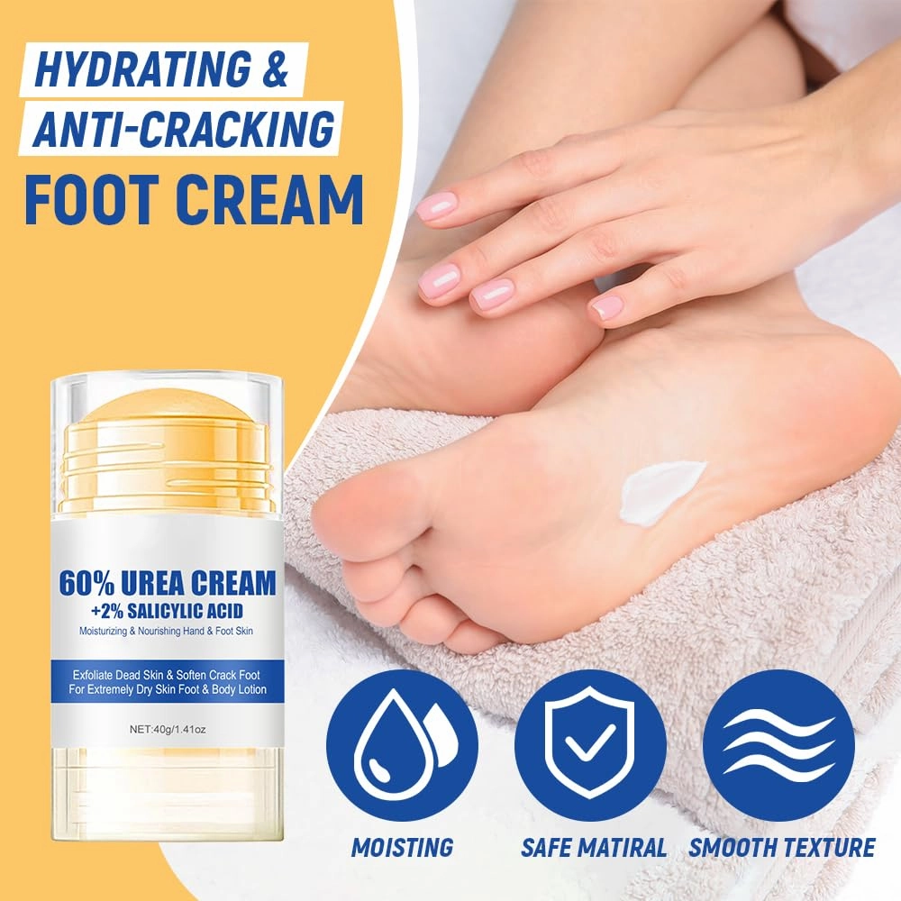Hydrating and Anti-Cracking Foot Cream,Intensive Foot Repair Cream Hand Care Stick Beauty Heel Balm Stick,Callus Remover Anti-Cracking Formula Foot Lotion for Moisturizing Skin (Blue/3pcs, 40g)