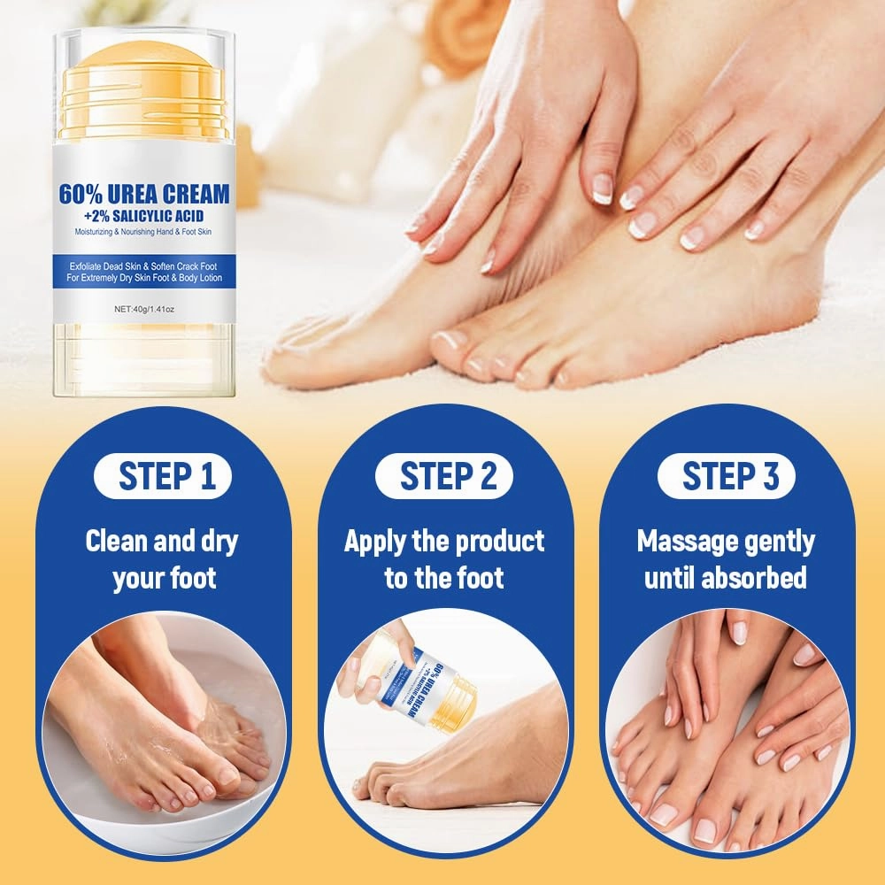Hydrating and Anti-Cracking Foot Cream,Intensive Foot Repair Cream Hand Care Stick Beauty Heel Balm Stick,Callus Remover Anti-Cracking Formula Foot Lotion for Moisturizing Skin (Blue/3pcs, 40g)