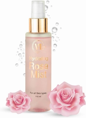 Hydrating Rose Mist 99.5% Pure Rose extract, Rose Water for Glowing, Pore Tightening, Face Toner Alcohol Free, for Women & Men, 110 ml