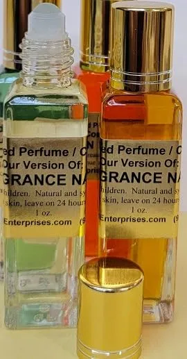 HYWD Enterprises Perfume Oil Comparable to ROSE BLUSH for women, Fragrance Rendition, Eau de Parfum, 1 oz. (30ml) Tall Glass Roll on