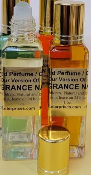 HYWD Enterprises Perfume Oil Comparable to ROSE BLUSH for women, Fragrance Rendition, Eau de Parfum, 1 oz. (30ml) Tall Glass Roll on