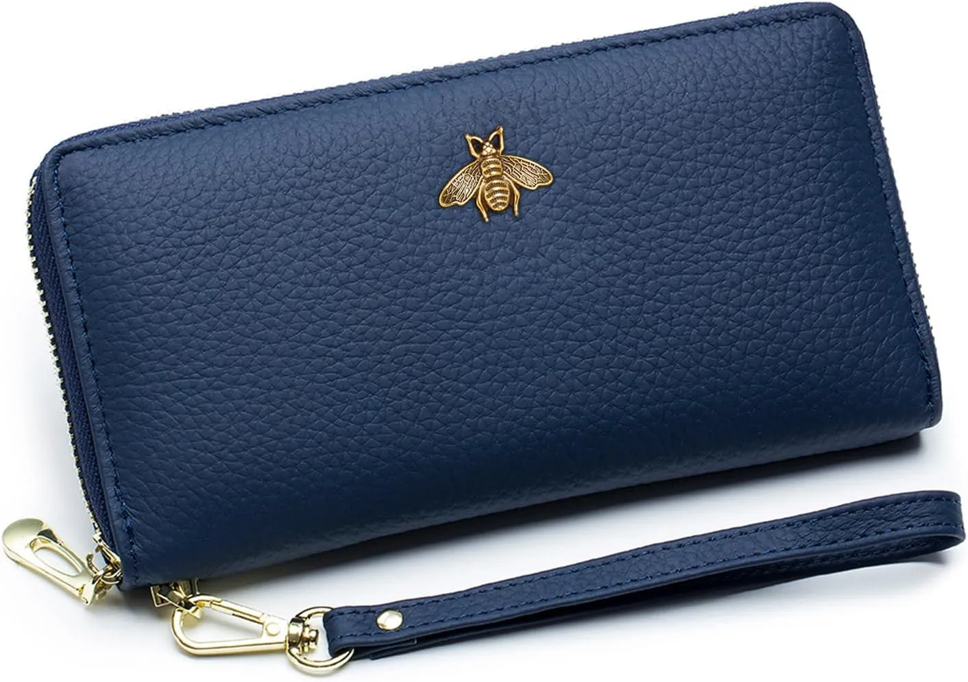 imeetu Leather Wristlet Purse for Women with Credit Card Holder, Zip Coin Pocket & Wrist Strap